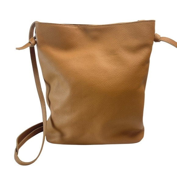 M.I.L.A. Jackie Grain Leather Crossbody Bag in Tan Caramel - Picture 4 of 11